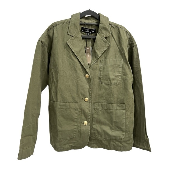 J. Crew Olive Green Blazer-jacket in chino women’s size XS New with tag - Picture 14 of 14